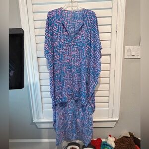 Buddy Love || Blue and Pink Patterned Kaftan